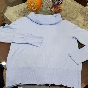 Laura BABY BLUE LARGE TURTLENECK SWEATER
